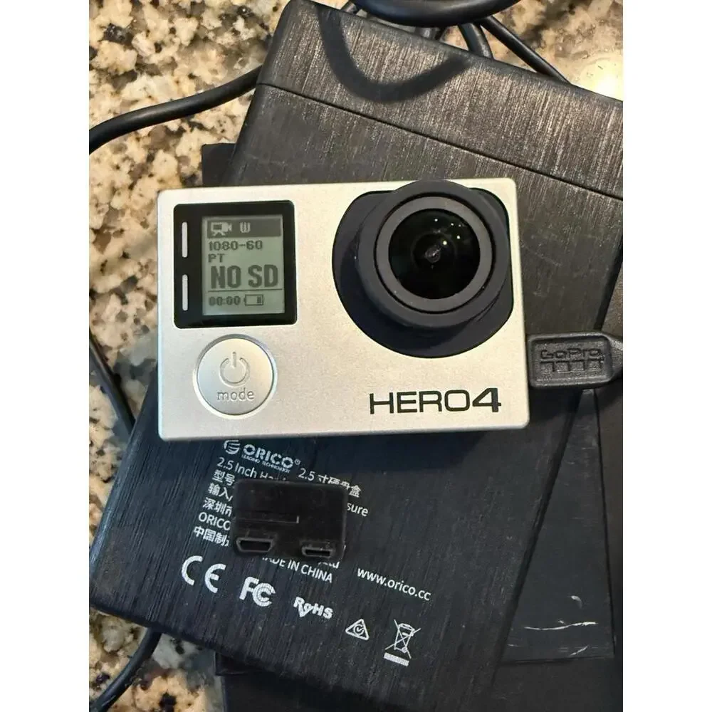 GoPro HERO4 Black Action Camera + Battery & Waterproof Housing – Powers On